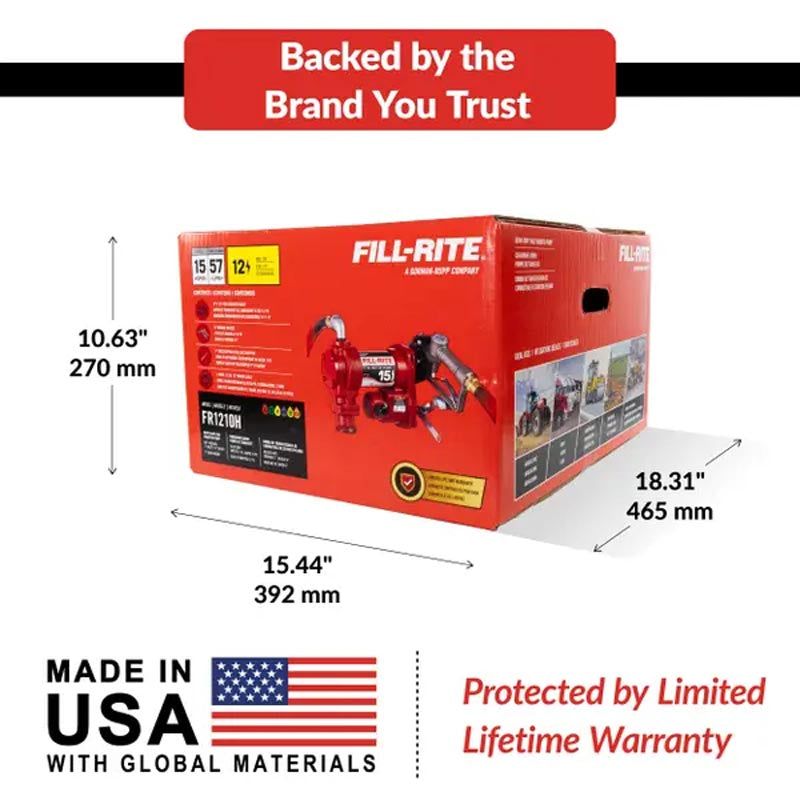 Fill-Rite 115V AC 15 GPM Fuel Transfer Pump with Nozzle - FR610H