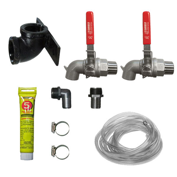 Gravity Feed Kit - 2 Tank Setup - 316SS Stainless Steel Valves