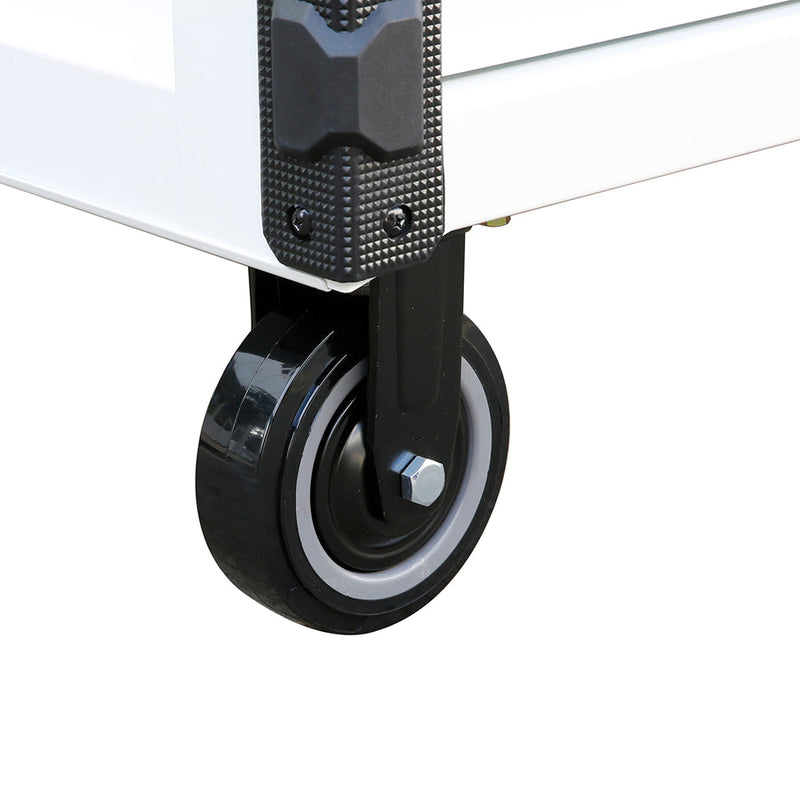 Montezuma MPMC36WBL6 |  Pro Series 36" Mechanics Cart in Gloss White, Blue Trim