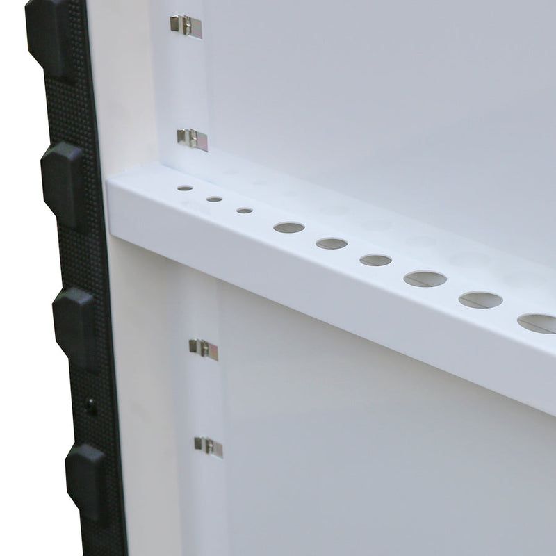 Montezuma MPMC36WBL6 |  Pro Series 36" Mechanics Cart in Gloss White, Blue Trim