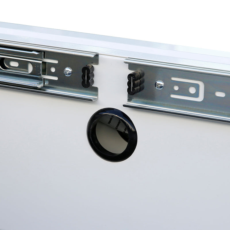 Montezuma MPMC36WBL6 |  Pro Series 36" Mechanics Cart in Gloss White, Blue Trim