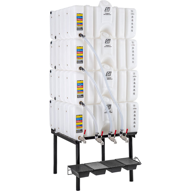 80/80/80/80 Gallon Cubetainer Gravity Feed System