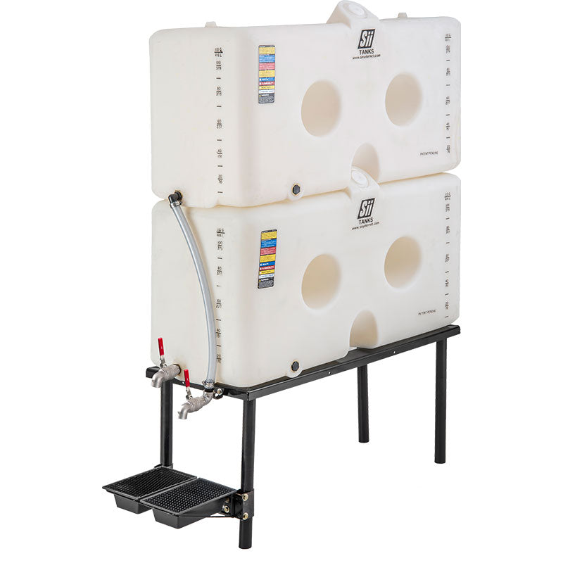 120/120 Gallon Slimtainer Gravity Feed System w/ Drip Tray | SST120-2