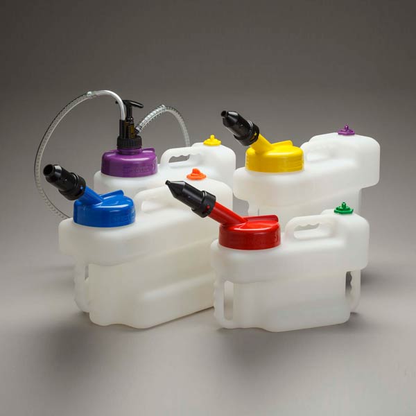 4 Gallon Oil Storage Container, Pump & Color Coded Storage Lid
