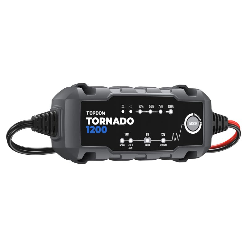 Tornado1200 | 1.2A Smart Battery Charger | TOPDON