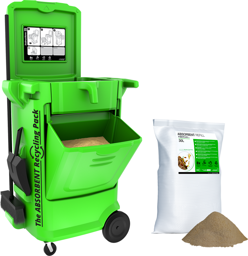 Fibercan+ Absorbent Refill Bag, 20 Lbs | Toucan Absorbent Recycling System | SRI