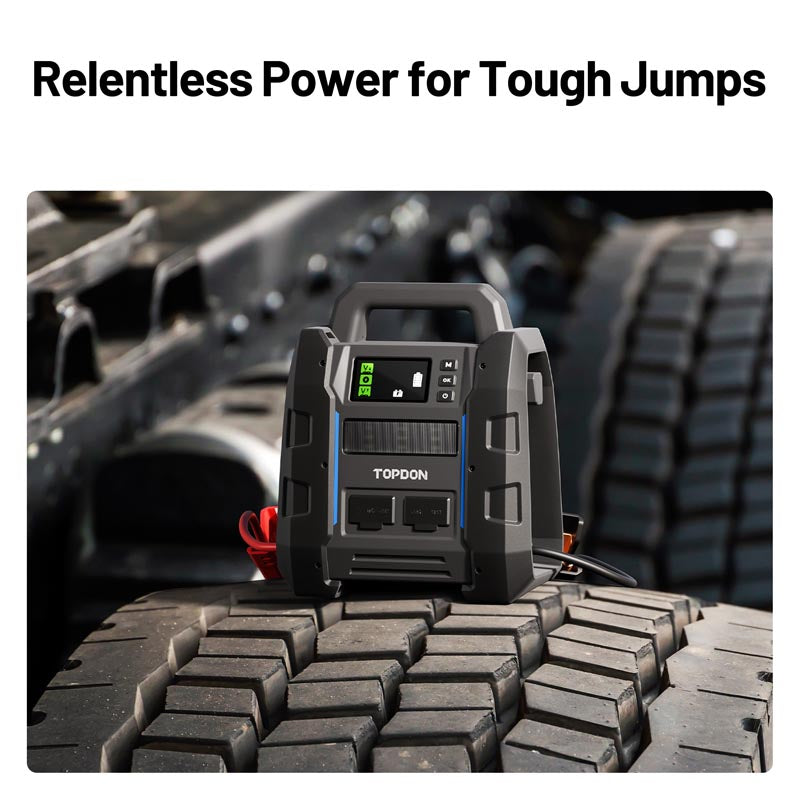 V4500 Plus | 2-in-1 4500 Peak Amp Jump Starter & Battery/System Tester | TOPDON