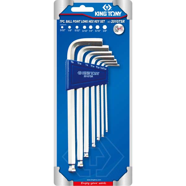 7 Piece Long Ball Point Hex Key S
