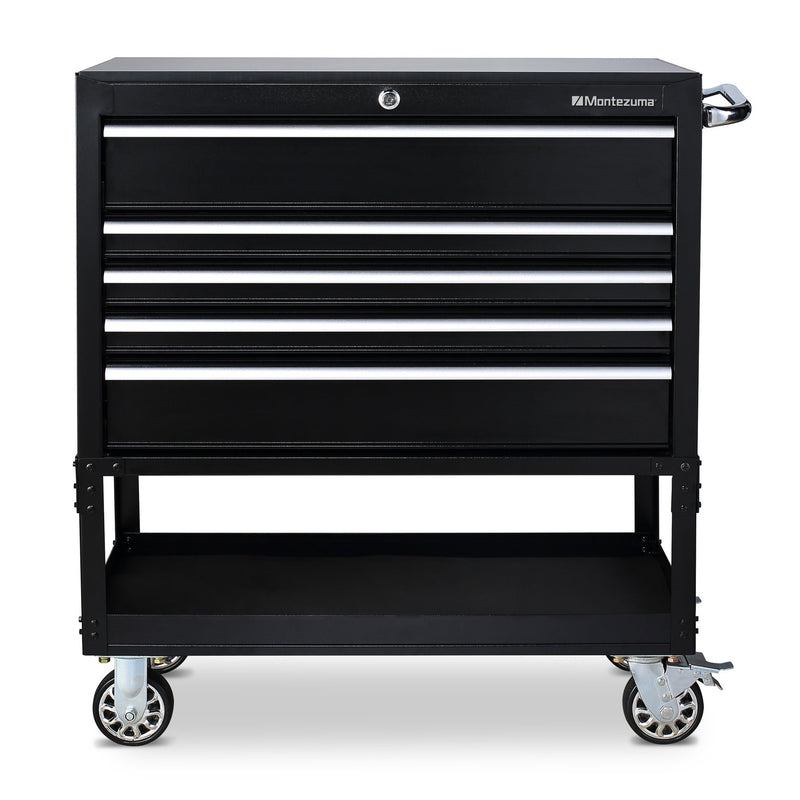 Montezuma service cart with drawers and casters