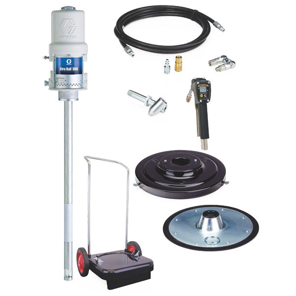 Graco 245696 | Fire-Ball 300 Series - 120 Lb 50:1 Grease Package (Mobile Cart, Accu-Shot Meter)
