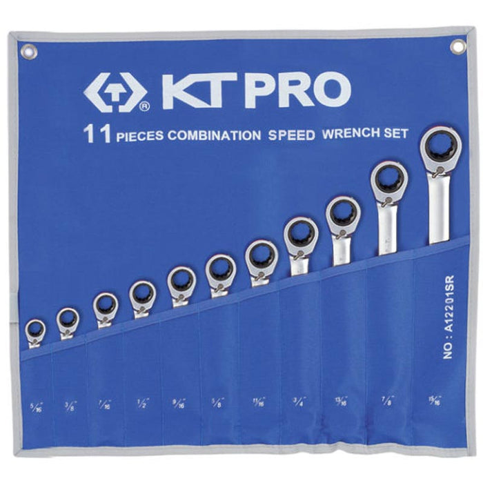 11 Piece Combination Speed Wrench Set SAE