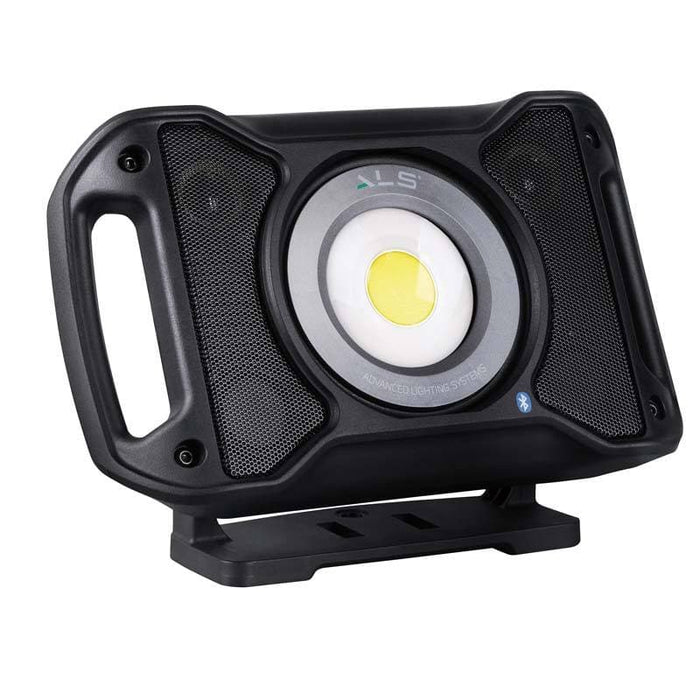 5,000 Lumen Rechargeable & Corded LED Audio Light with Integrated Power Bank
