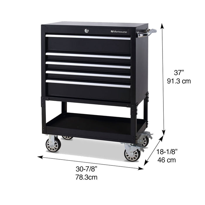 Montezuma BK3005UC | 30 in. 5-Drawer Utility Cart