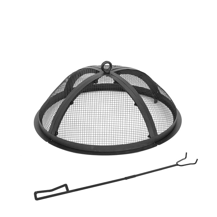 Domed Spark Screen and Lift | Improved Peak Smokeless Patio Fire Pit