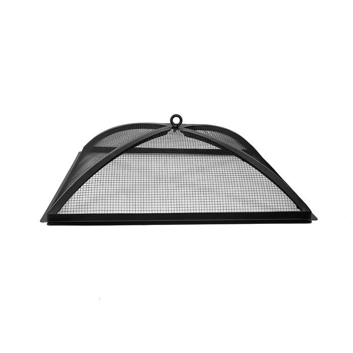 Domed Spark Screen and Lift | Square Mammoth Smokeless Patio Fire Pit