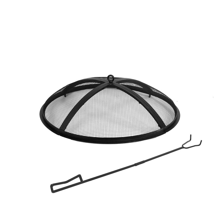 Domed Spark Screen and Lift | Improved Mammoth Smokeless Patio Fire Pit