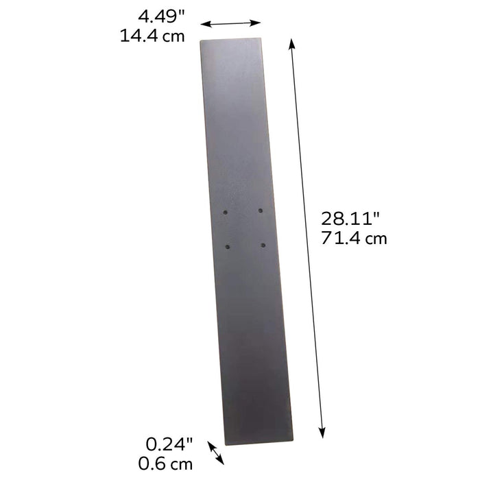 Dimensions of Elongated Base Plate