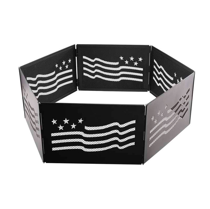 The Zion Portable Folding Fire Ring – Stars and Stripes