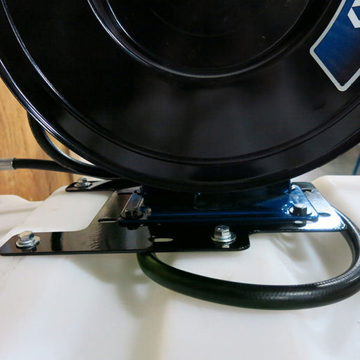 Mounted Hose Reel Plate on a Tote-A-Lube Tank