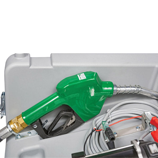 The diesel fuel carrytank includes hose & auto nozzle.  