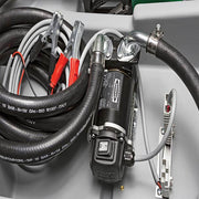 The diesel fuel carrytank includes 12 volt pump.