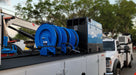 Retractable M3 Industrial Grade Oil Reel, Standard Retraction, 1/2” x 50 ft On Fleet Truck