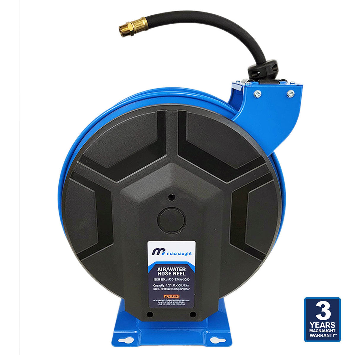 Macnaught M3 Slow Retraction Air / Water Safety Hose Reel 3/8 X 50 Ft Pn M3d Ssaw3850 H Macnaught M3 Slow Retraction Air / Water Safety Hose Reel 3/8 X 50 Ft Pn M3d Ssaw3850 H
