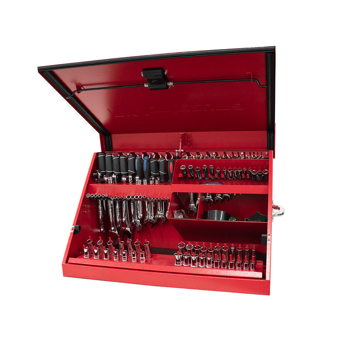 Montezuma ME300-R23 | 30 x 15 in. Steel Triangle Toolbox in Red
