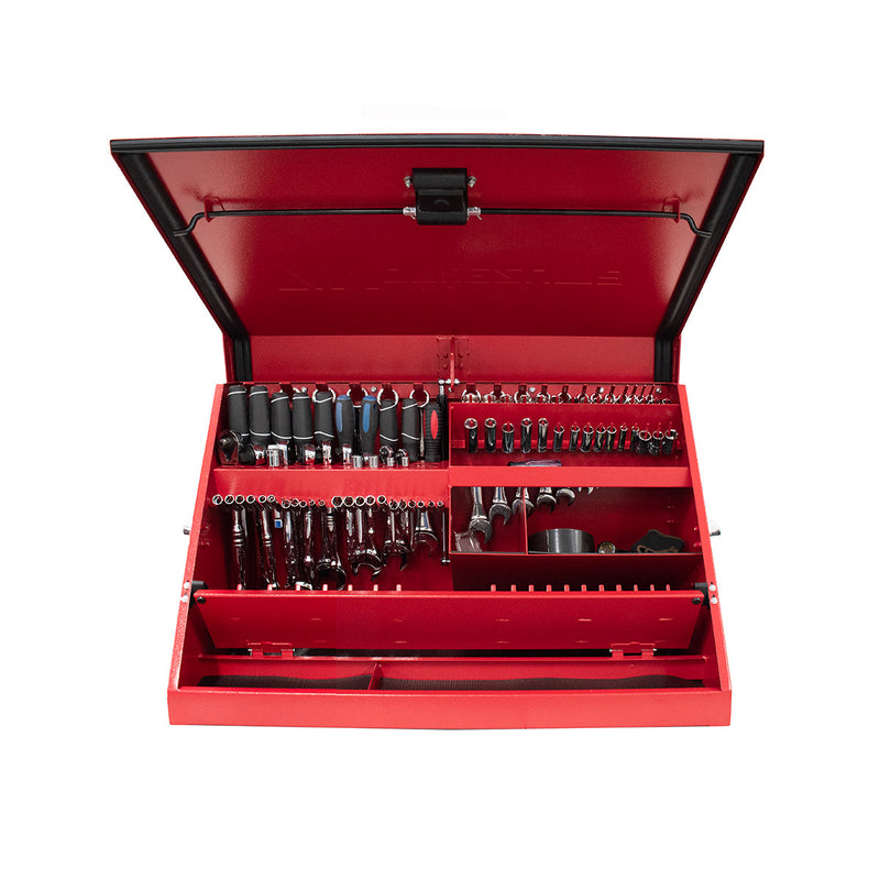 Montezuma ME300-R23 | 30 x 15 in. Steel Triangle Toolbox in Red