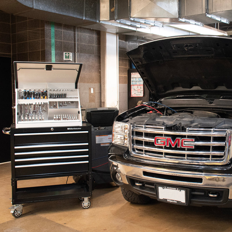 Montezuma ME300-W23 | 30 x 15 in. Steel Triangle Toolbox in White