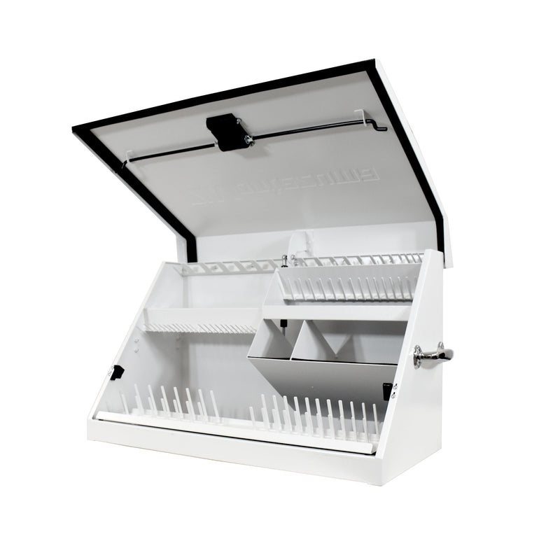 Montezuma ME300-W23 | 30 x 15 in. Steel Triangle Toolbox in White