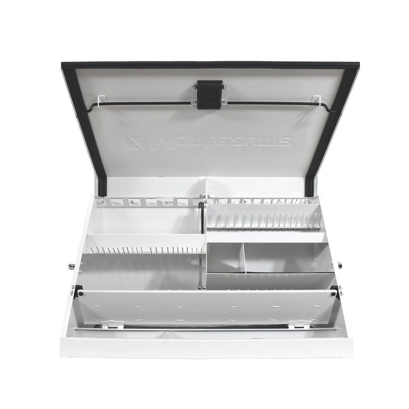 Montezuma ME300-W23 | 30 x 15 in. Steel Triangle Toolbox in White
