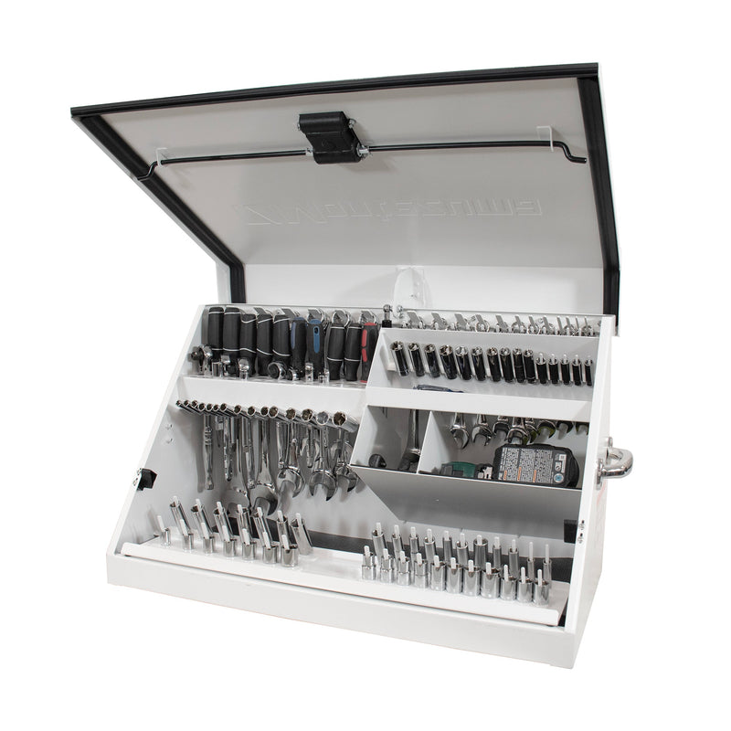 Montezuma ME300-W23 | 30 x 15 in. Steel Triangle Toolbox in White