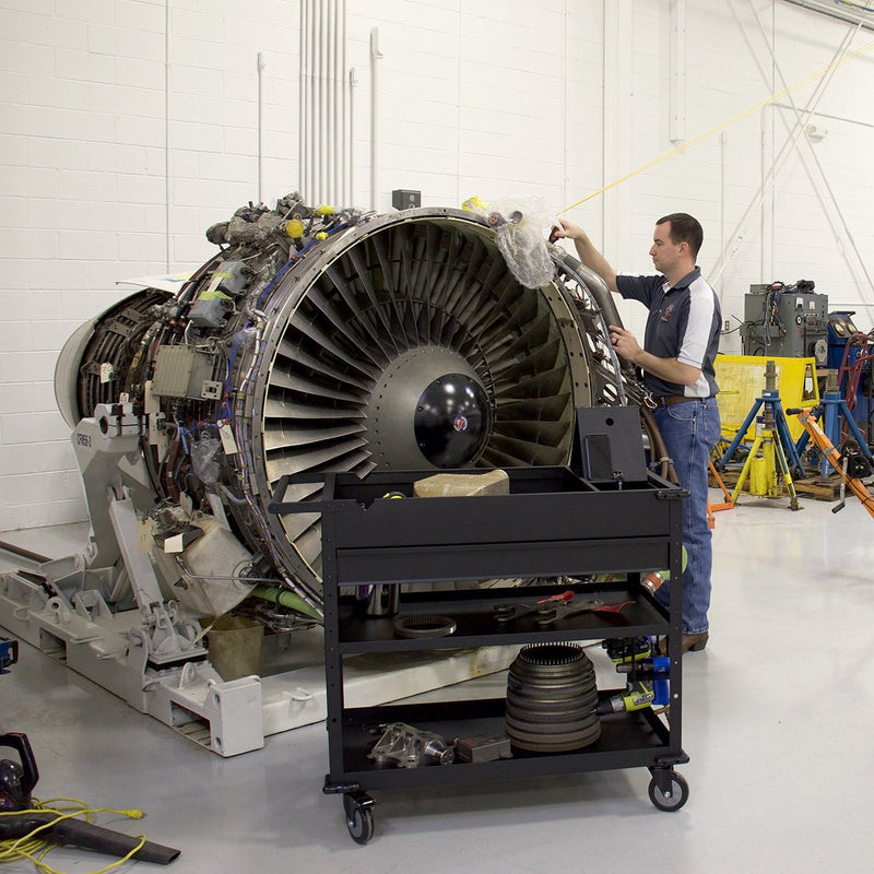 Montezuma MUC4039B | 40 in. Mobile Work Cart with Power Tool Holder