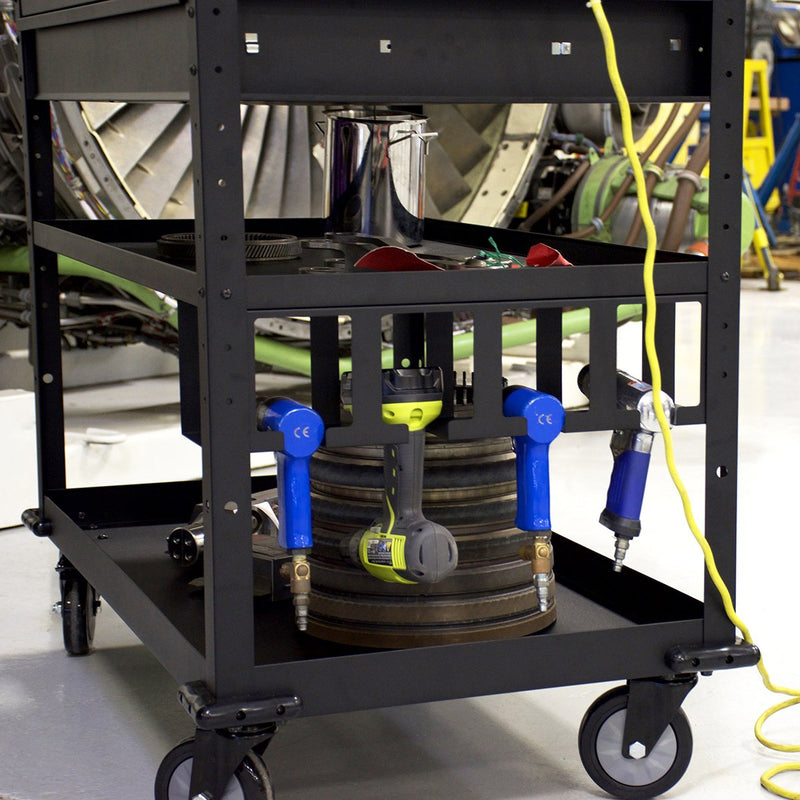 Montezuma MUC4039B | 40 in. Mobile Work Cart with Power Tool Holder