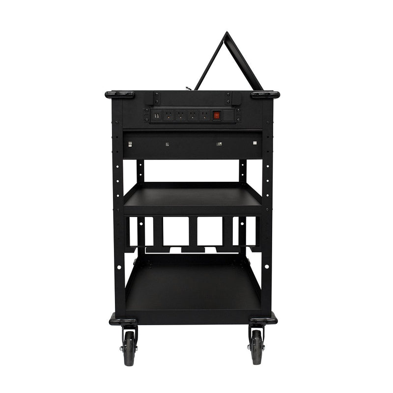 Montezuma MUC4039B | 40 in. Mobile Work Cart with Power Tool Holder