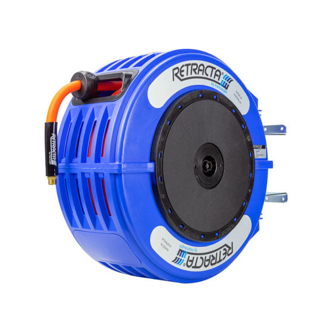 Macnaught Retractable Hose Reel for Air or Water with 3/8” x 65 ft Hose