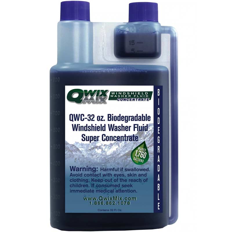 Qwix Mix Qwc-8 oz. Biodegradable Windshield Washer Fluid Concentrate, Silver