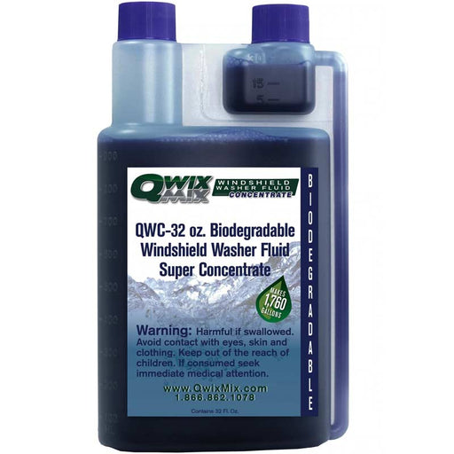 32 oz. QwikMix Biodegradable Windshield Washer Fluid Concentrate, 1 oz Makes 55 Gallons.