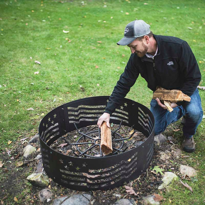 24 in. Round Fire Pit Log Grate