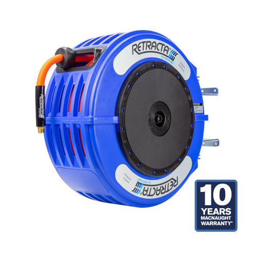 Macnaught Retractable Hose Reel for Air or Water with 3/8” x 65 ft Hose - 10 Years Warranty