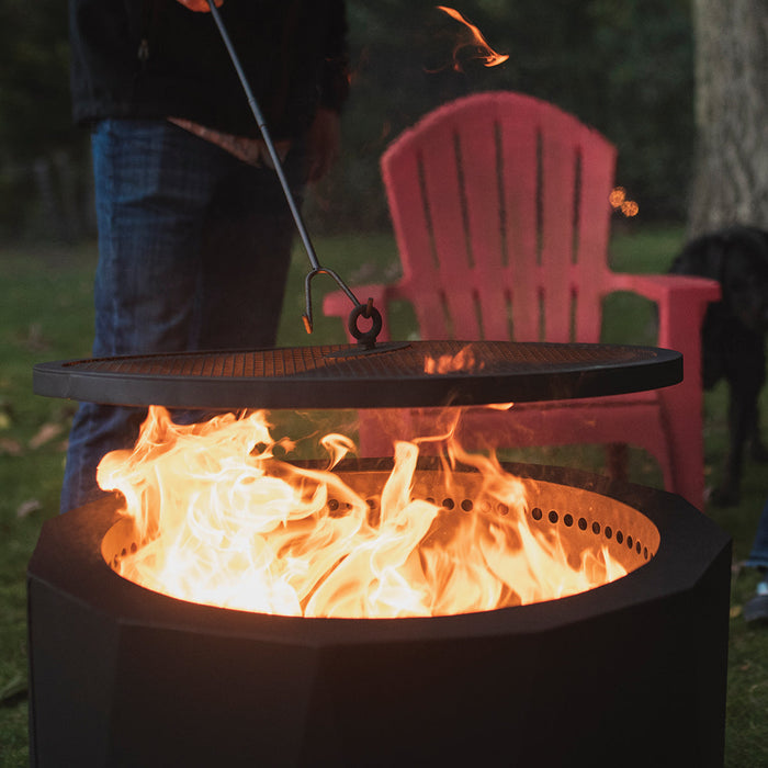 Spark Screen and Lift | Round Flat | Peak Smokeless Patio Fire Pit