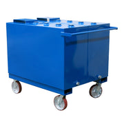 Mobile 2-Fluid Steel Tank on Casters