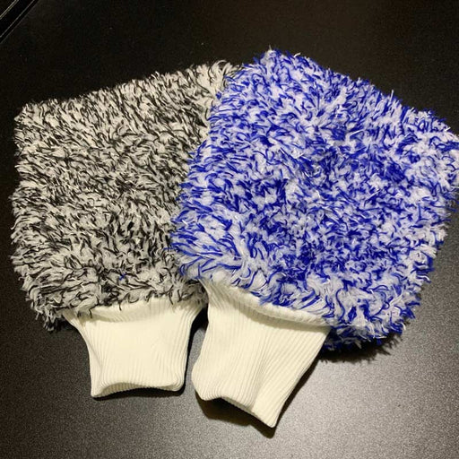 Wash Mitts - Black and Blue