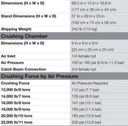 AFC-9 Crusher Specifications