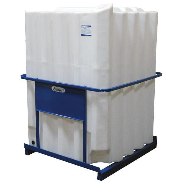 Caged Oil Tank with Placard