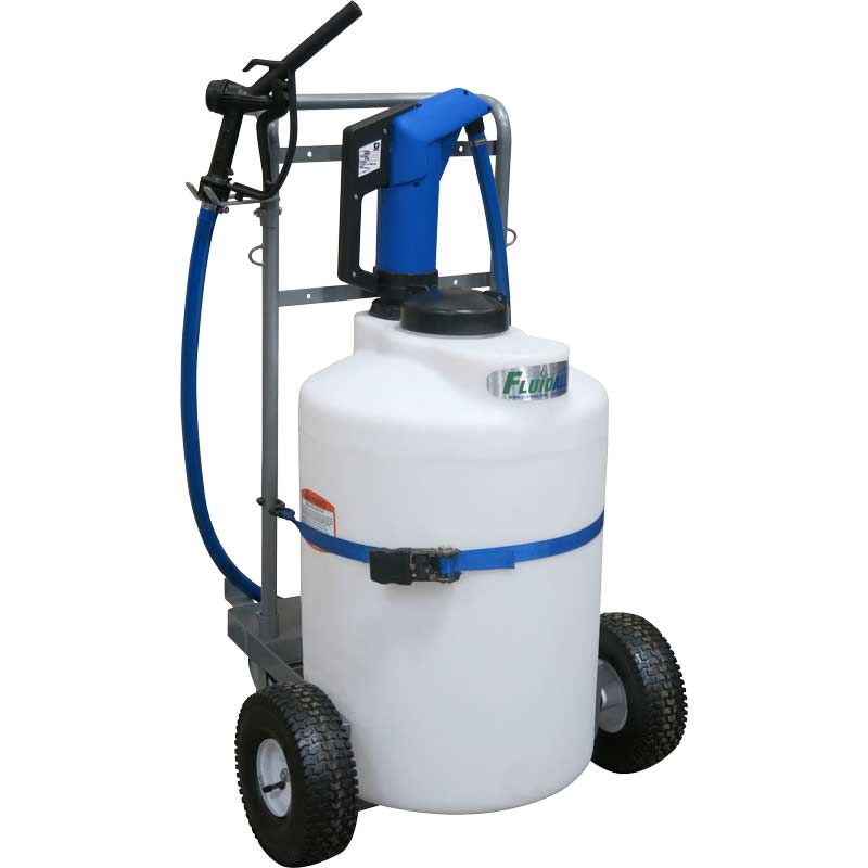 Fluidall DEFPC25GHP 25 Gallon Mobile DEF Cart with Hand Pump