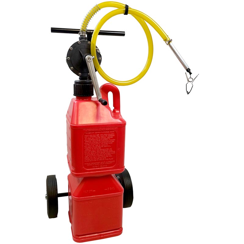 5 Gallon FLO-FAST Professional Compact Versa Cart System (Pump, 10" Tires, & (2) 5 Gallon Containers) | Flo-Fast 30125-R