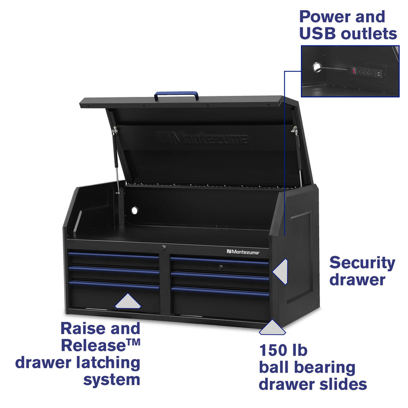 Montezuma BKM462406CH | 46 x 24 in. 6-Drawer Tool Chest