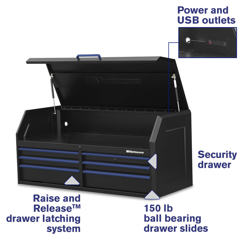 Montezuma BKM562406CH | 56 x 24 in. 6-Drawer Tool Chest